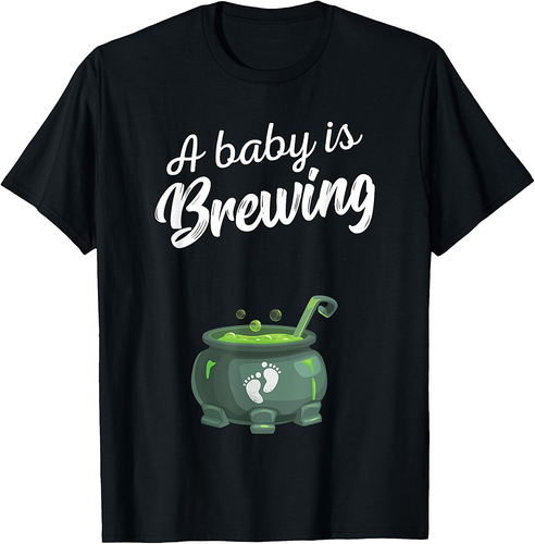 Halloween Pregnancy Shirt Mom To Be A Baby Is Brewing T-Shirt