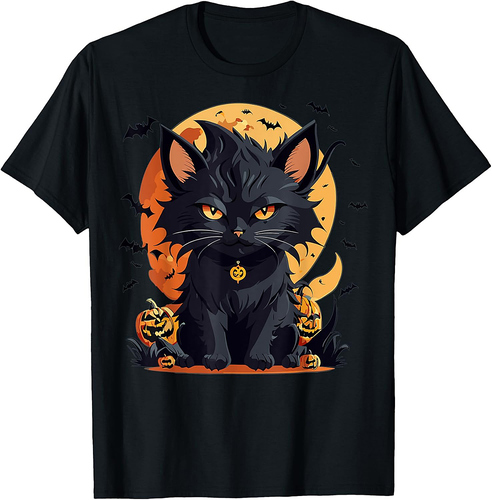 Halloween cat Scary cats Men Women Kids T-Shirt