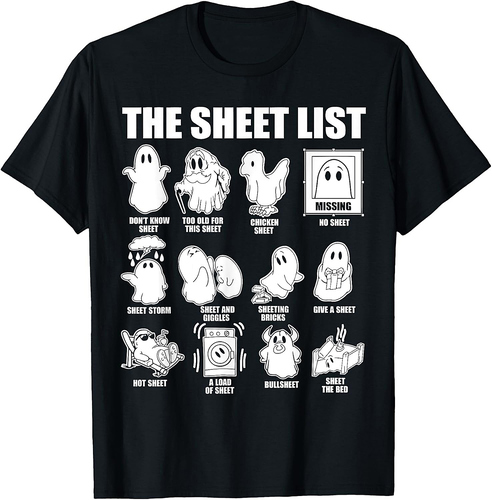 Halloween funny shirt Boo Sheet Halloween the sheet list T-Shirt