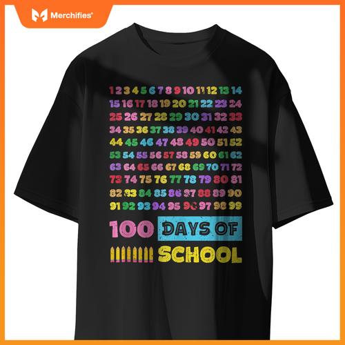 Happy 100th Day of School Teacher Kids 100 Days Math Numbers