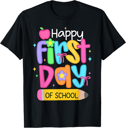 Happy First Day Of School Let's Do This Teachers Girls Boys T-Shirt