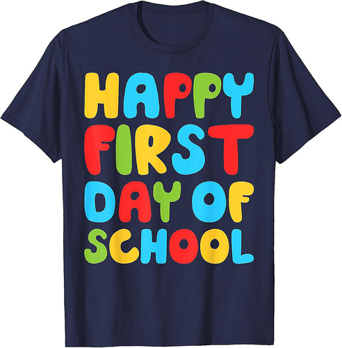Happy First Day Of School Shirt Boy Girl Back To School T-Shirt