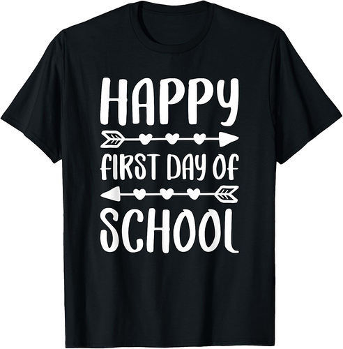 Happy First Day Of School Shirt Boy Girl Back To School T-Shirt