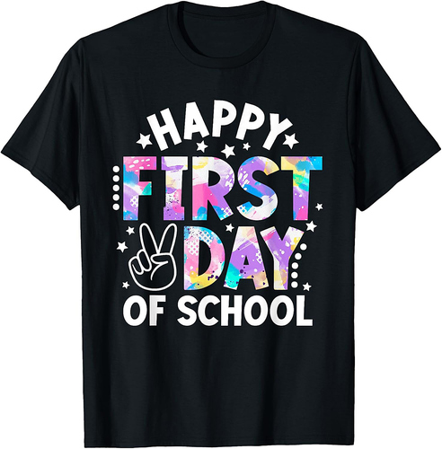 Happy First Day Of School Shirts For Teachers Girls Boys T-Shirt
