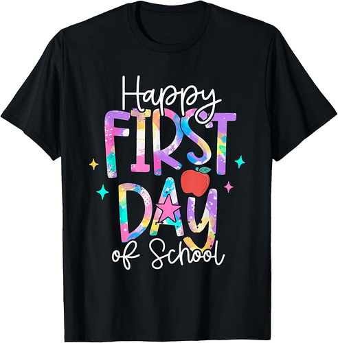 Happy First Day Of School Shirts For Teachers Girls Boys T-Shirt