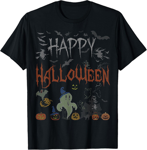 Happy Halloween - Funny Vintage Ugly Halloween Sweater T-Shirt