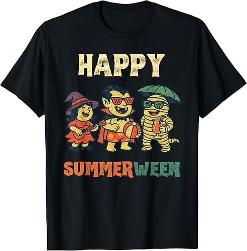 Happy Summerween Halloween Summer Vintage Funny Summerween T-Shirt