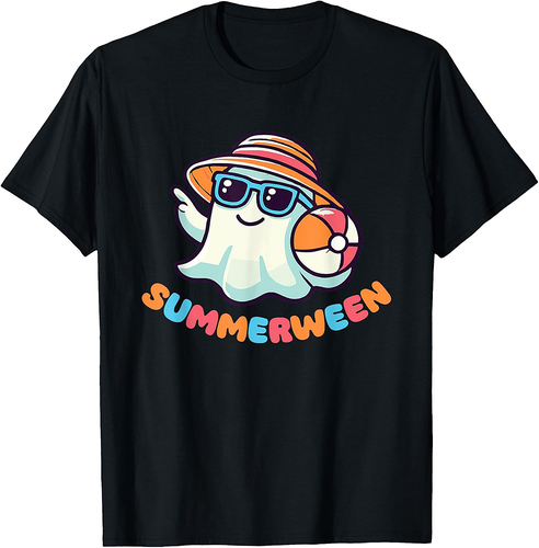 Happy Summerween Summer Halloween Ghost T-Shirt