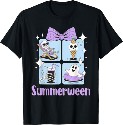 Happy Summerween Summer Halloween Men Women Kids T-Shirt