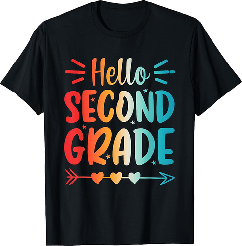 Hello 2nd Grade Back To School Second Grade Teacher Student T-Shirt