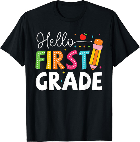 Hello First Grade First Day Of School Back to School Gifts T-Shirt