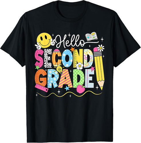 Hello First Grade Team 1st Grade Back To School Teacher Kids T-Shirt