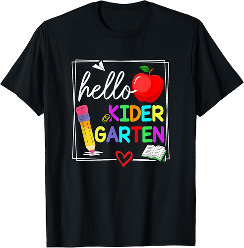 Hello Kindergarten Team Kinder Back To School Teacher Kids T-Shirt