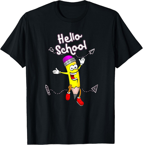 Hello School TShirt Funny Back to School for Teacher Student T-Shirt