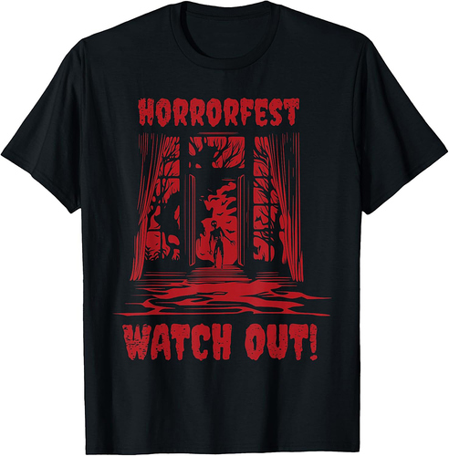 Horrorfest Watch Out I Scary Costume Vintage Halloween Party T-Shirt