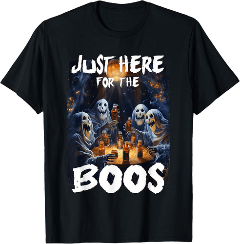 I'm Just Here For The Boos Ghost Funny Men Women Halloween T-Shirt