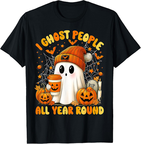 I Ghost People All Year Round Halloween Ghost Coffee Women T-Shirt
