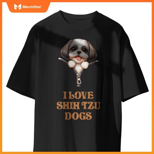 I Love Shih Tzu Dogs T-Shirt