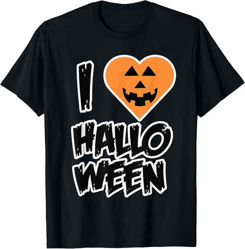I love Halloween for Men and Women - Pumpkin Halloween T-Shirt