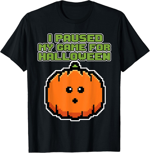 I paused my Game for Halloween - Halloween Gaming T-Shirt