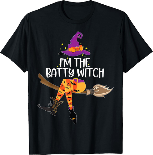 Im the Batty Witch Shirt Halloween Matching Group Costume T-Shirt