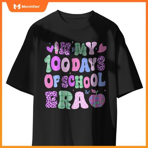 In My 100 Days of School Era Retro Groovy Happy 100th Day