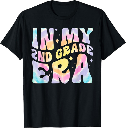 In My 2nd Grade Era Funny Back To School Groovy Teacher Mom T-Shirt