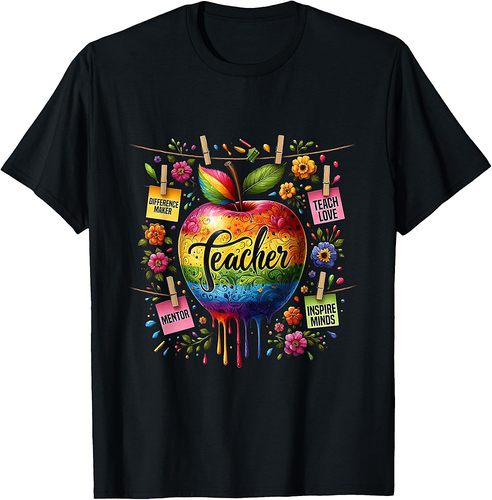 Inspire Minds Teach Love Teacher Back To School First Day T-Shirt