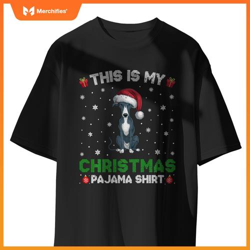 Italian Greyhound Santa Hat Christmas Sweater Pet Dogs T-Shirt