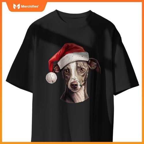 Italian Greyhound Santa Hat Christmas Sweater Pet Dogs T-Shirt