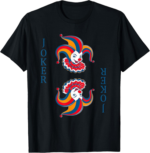Joker Plar Card Halloween Office Party Costume Cards Tee T-Shirt