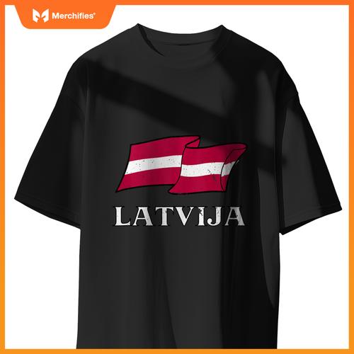 Latvian Flag Of Latvia Patriotic Men Women Kids Latvija T-Shirt