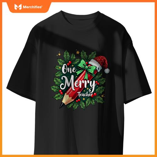 Merry Teacher Christmas Pencil Holly