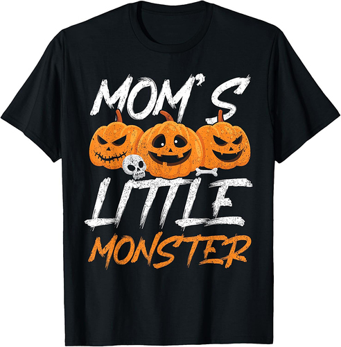 Mom's Little Monster | Halloween Apparel Funny Halloween T-Shirt