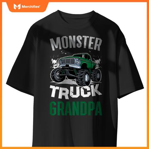 Monster Truck Grandpa Proud Monster Truck Grandfather T-Shirt