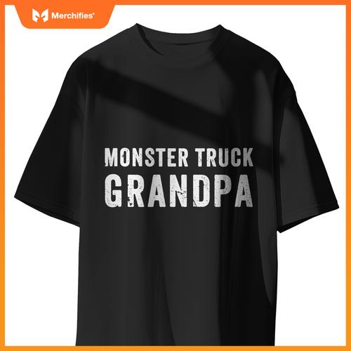 Monster Truck Grandpa Retro Vintage Monster Truck Family T-Shirt