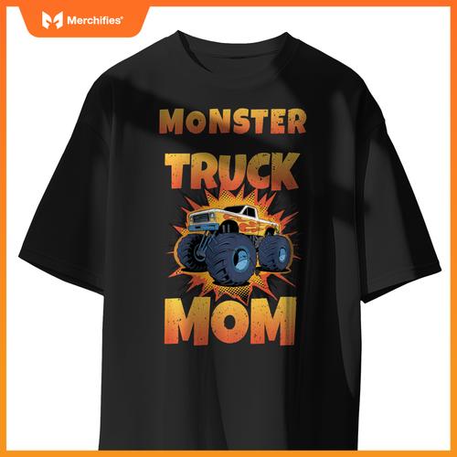 Monster Truck Mom Mama Family Birthday Party Mother Car Gift T-Shirt