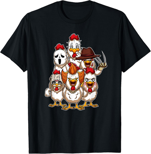 My Little Horror Crew - Halloween Chicken Horror Movie T-Shirt