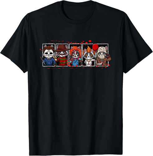 My Little Horror Crew - Halloween Horror Movies Racoon T-Shirt