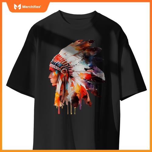 Native American Indian Ancestors Headdress Chief Men Women T-Shirt