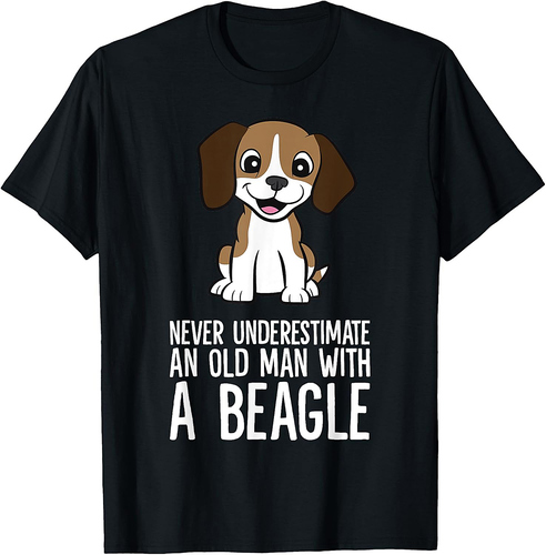 Never Underestimate An Old Man With A Beagle T-Shirt