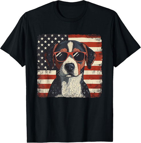 Patriotic Fourth of July Shirt Beagle Men Women T-Shirt