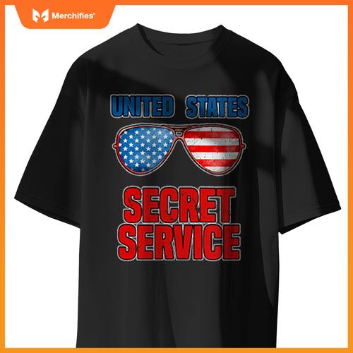 Patriotic Secret Service United States Sunglasses T-Shirt