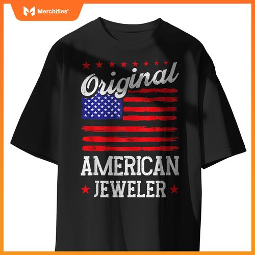 Patriotic US Flag American Jeweler T-Shirt