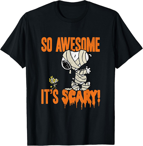 Peanuts Halloween Snoopy Scary Mummy T-Shirt