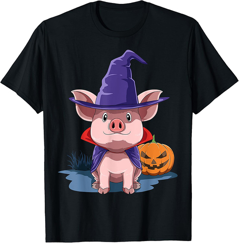 Pig Halloween Pig Lover Gift Pig Halloween Pumpkin Pig Owner T-Shirt