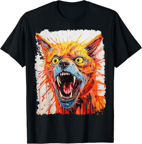 Pop Art Horror Orange Ginger Cat Halloween T-Shirt