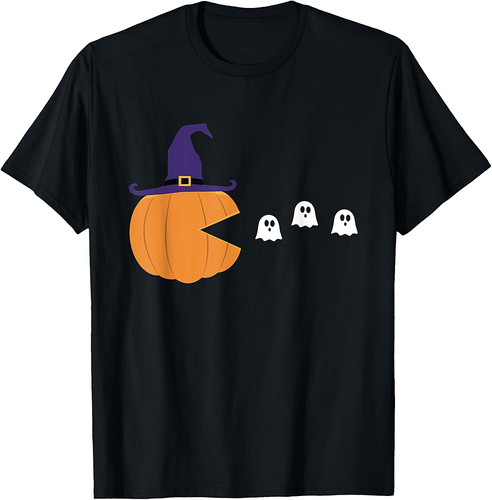 Pumpkin Eating Ghost Halloween T-Shirt
