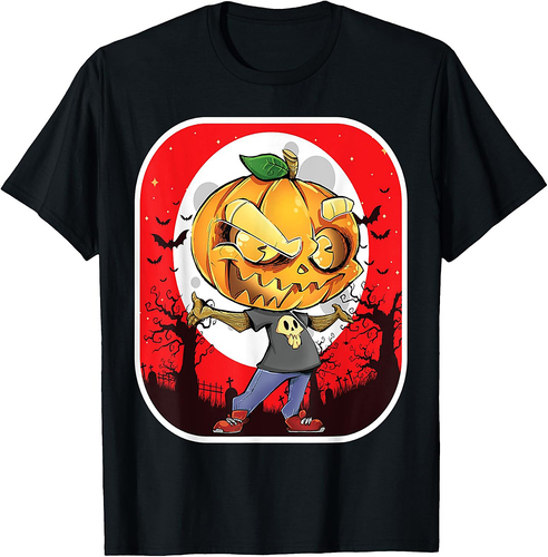 Pumpkin funny scary Cute Cartoon Halloween T-Shirt