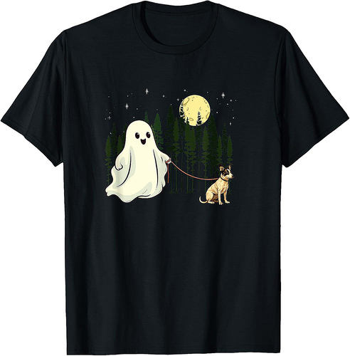 Rat Terrier Walking Ghost Halloween Funny Kids Costume T-Shirt